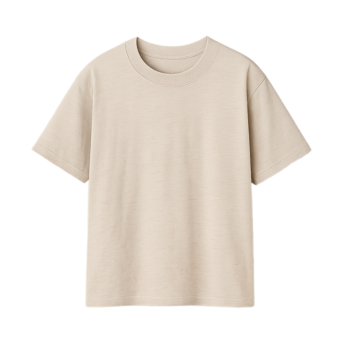 GCIN2030-연베이지 GCLIP Essential Cotton Crewneck Loose-Fit T-Shirt Light Beige