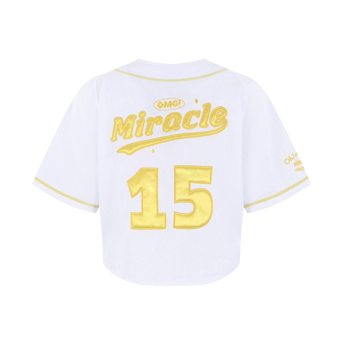 오마이걸 x 모모이 크롭 유니폼 옐로우(Oh! my girl x momoi Crop Baseball Jersey Yellow) - 2