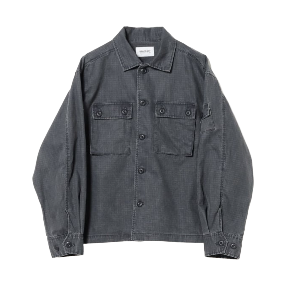 (W) 빔즈 보이 립스탑 밀리터리 블루종 네이비((W) Beams Boy Ripstop Military Blouson Navy) - 1