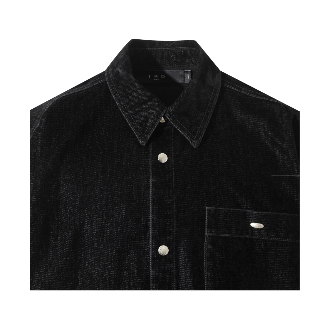 이로 뤼스웨트르 벨벳 셔켓 블랙(Iro Lustre Velvet Shirt Jacket Black) - 4