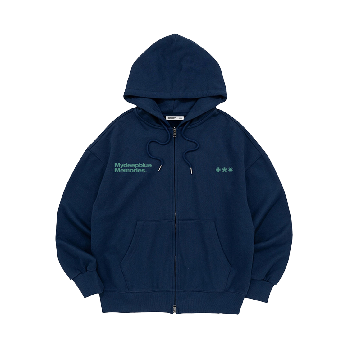 마이딥블루메모리즈 심볼 투웨이 집업 네이비(MydeepblueMemories ZP Mm Symbol 2Way Zip-Up Navy) - 2