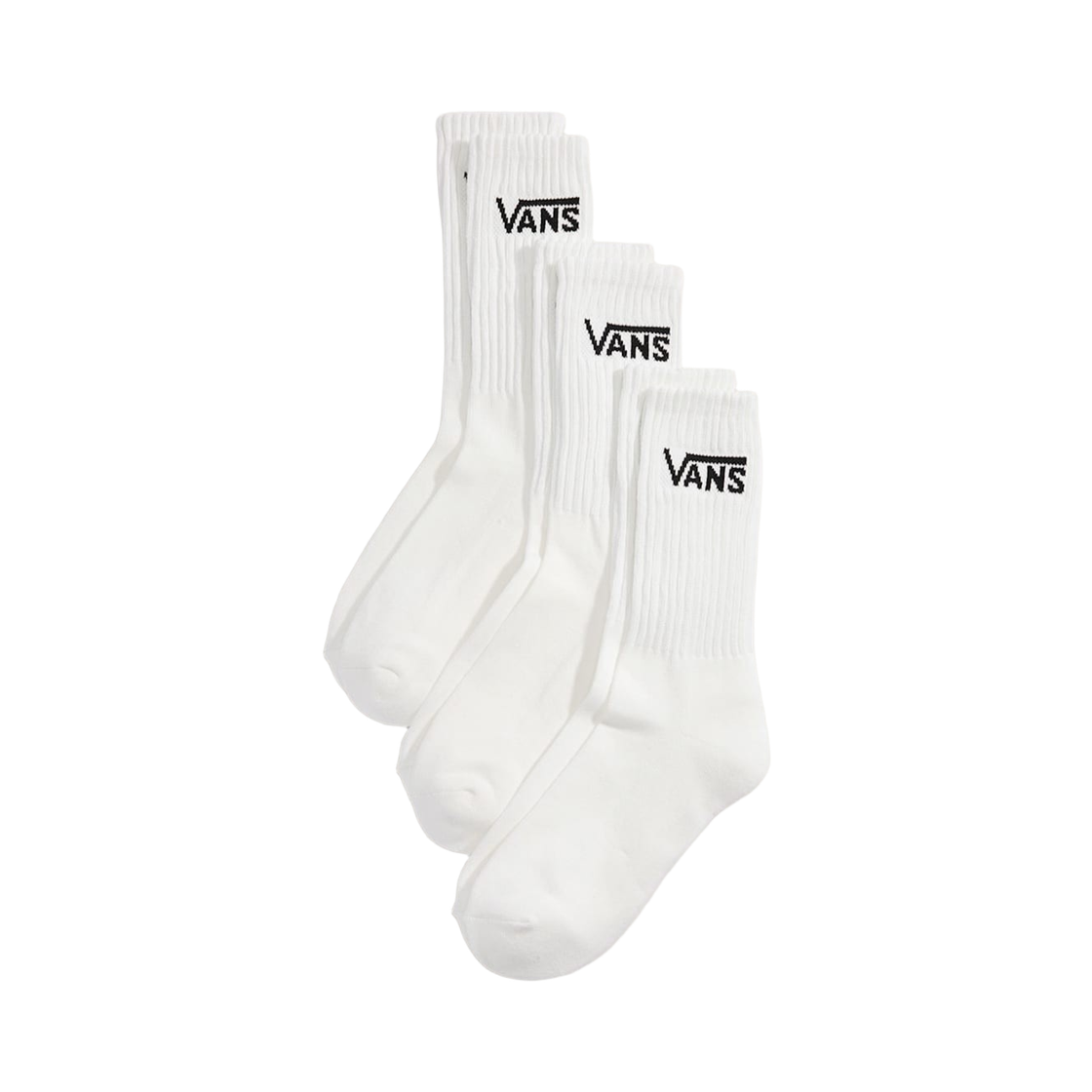 VN000QBVWHT Vans Classic Crew Socks White (3 Pack)