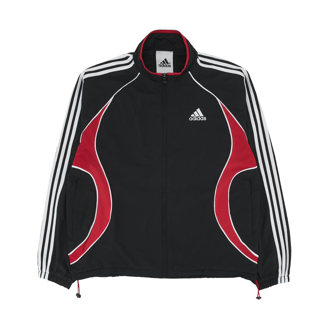 아디다스 팀가이스트 아디컬러 트랙탑 블랙 베러 스칼렛 - KR 사이즈(Adidas Teamgeist Adicolor Track Top Black Better Scarlet - KR Sizing)