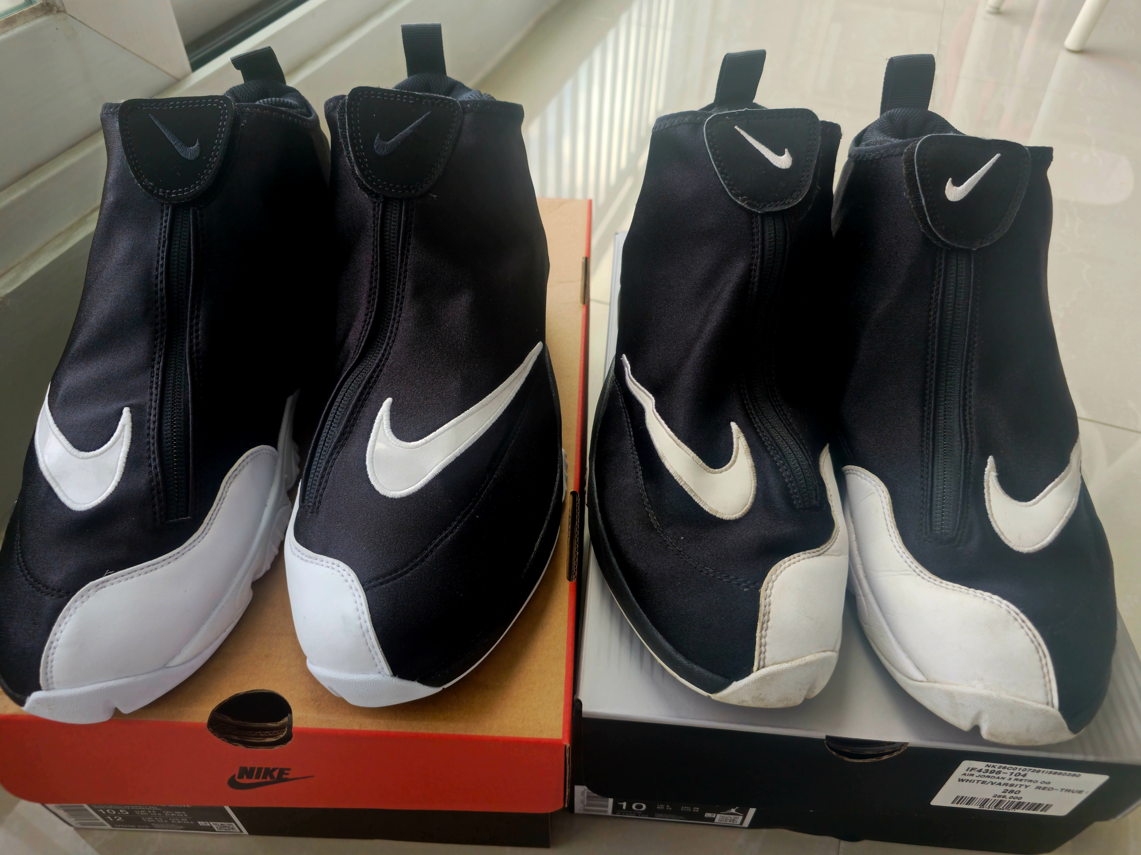 Nike Air Zoom Flight 98 The Glove Black White 착용 스타일 - 3