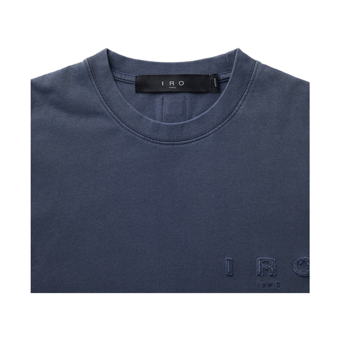 이로 옹브르 로고 아플리케 다잉 긴팔 티셔츠 다크 블루(Iro Ombre Logo Applique Dyeing Long Sleeve T-Shirt Dark Blue) - 4
