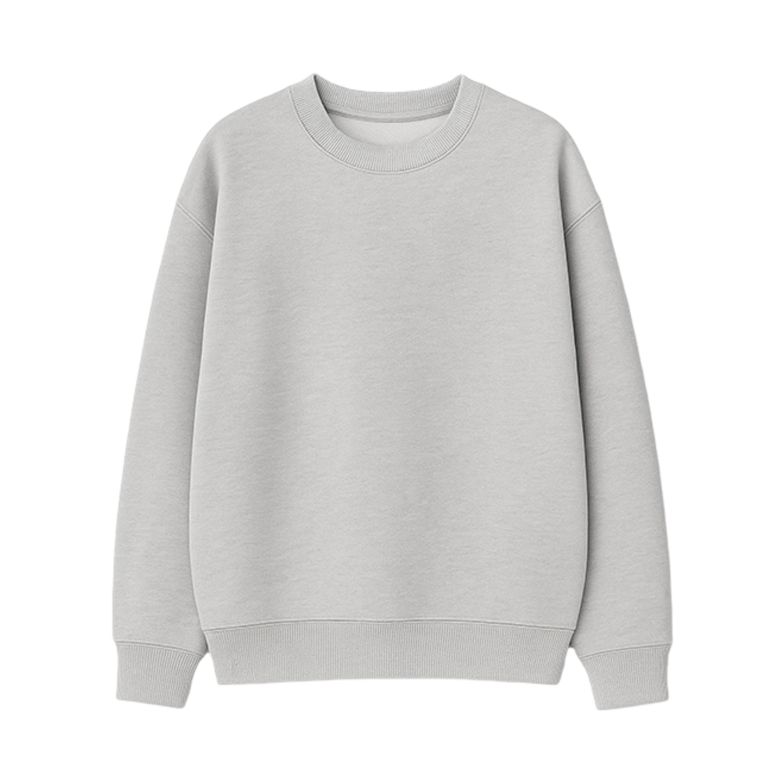 GCIN7300-백메란지 GCLIP Essential Crewneck Oversized Sweat Sweatshirt T-Shirt White Melange