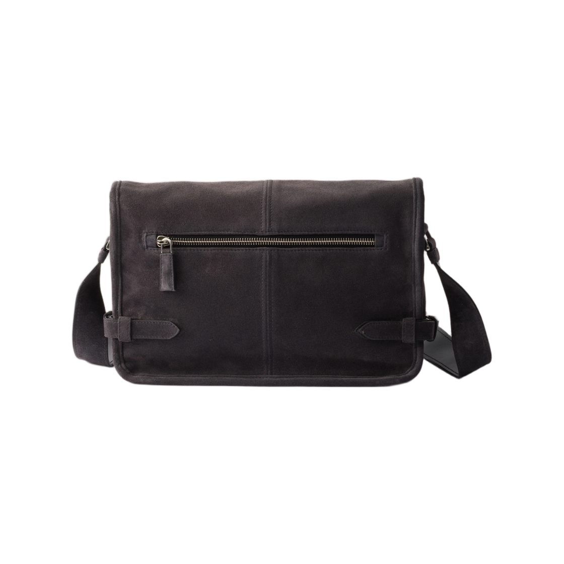 프라다 스웨이드 숄더백 앤트러사이트 그레이(Prada Suede Shoulder Bag Anthracite Gray) - 2