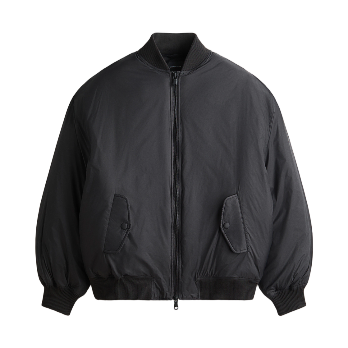 (W) 에이치앤엠 x 워드로브.NYC 오버사이즈 다운 봄버 자켓 블랙((W) H&M x Wardrobe.NYC Oversized Down Bomber Jacket Black) - 1