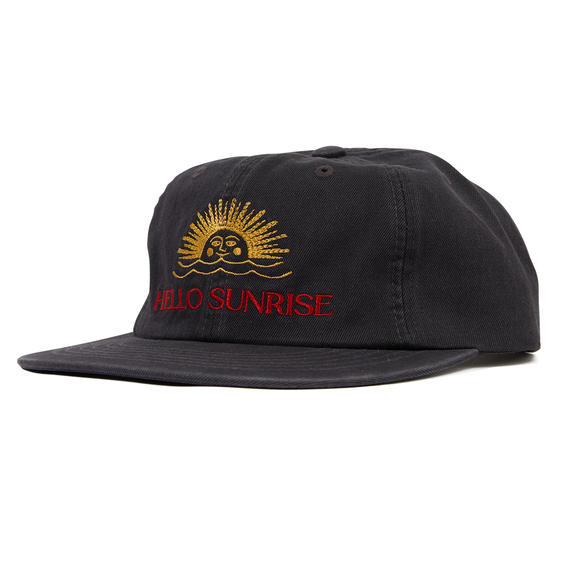 헬로 선라이즈 워시드 투 톤 로고 6패널 캡 차콜(Hello Sunrise Washed Two Tone Logo 6panel Cap Charcoal) - 3