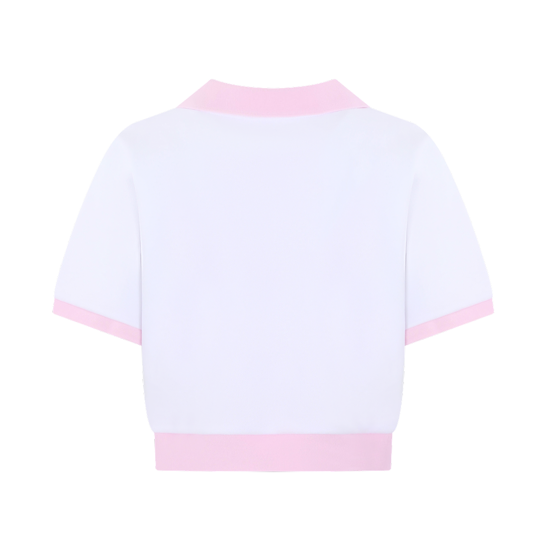 오마이걸 x 모모이 카라 반팔 니트 핑크(Oh! my girl x momoi Crop Knit Polo Shirt Pink) - 2