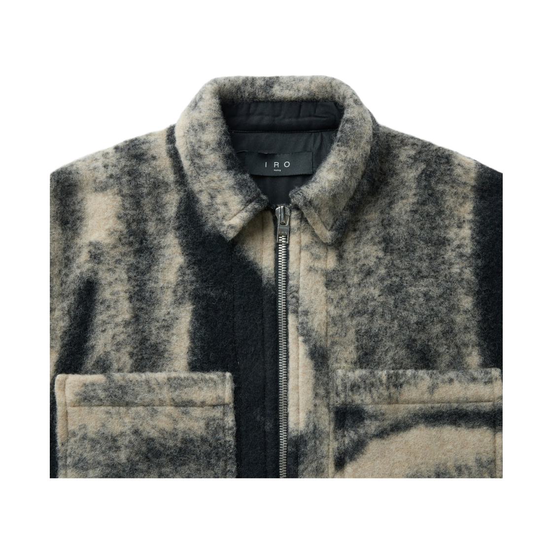 이로 모푸스웨트1 지브라 봄버 자켓 블랙 패턴(Iro Mofuspe1 Zebra Bomber Jacket Black Pattern) - 4