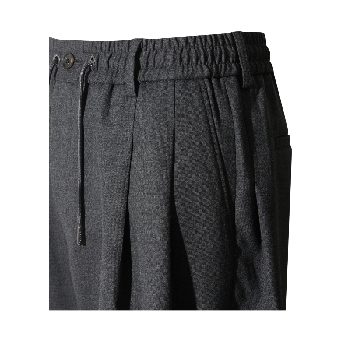 이로 레제 울혼방 벌룬핏 팬딩 슬랙스웨트다크 그레이(Iro Leger Wool Blend Balloon Fit Banding Slacks Dark Gray) - 5