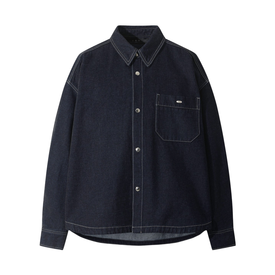 이로 뤼스웨트르 벨벳 셔켓 라이트 블루(Iro Lustre Velvet Shirt Jacket Light Blue) - 2