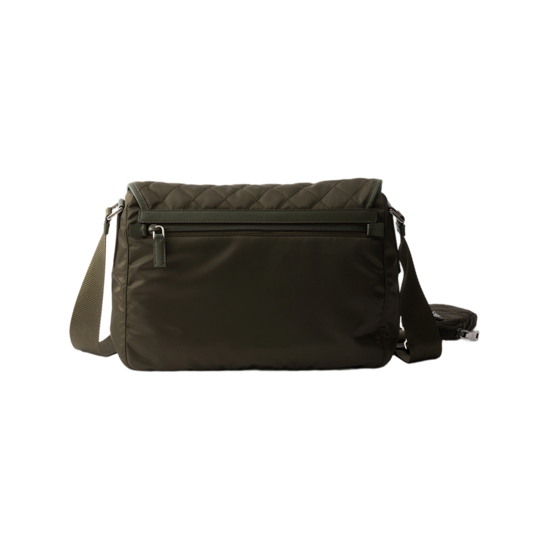 프라다 라지 퀼티드 리나일론 숄더백 사피아노 트림 포레스트(Prada Large Quilted Re-Nylon Shoulder Bag with Saffiano Trim Forest) - 2