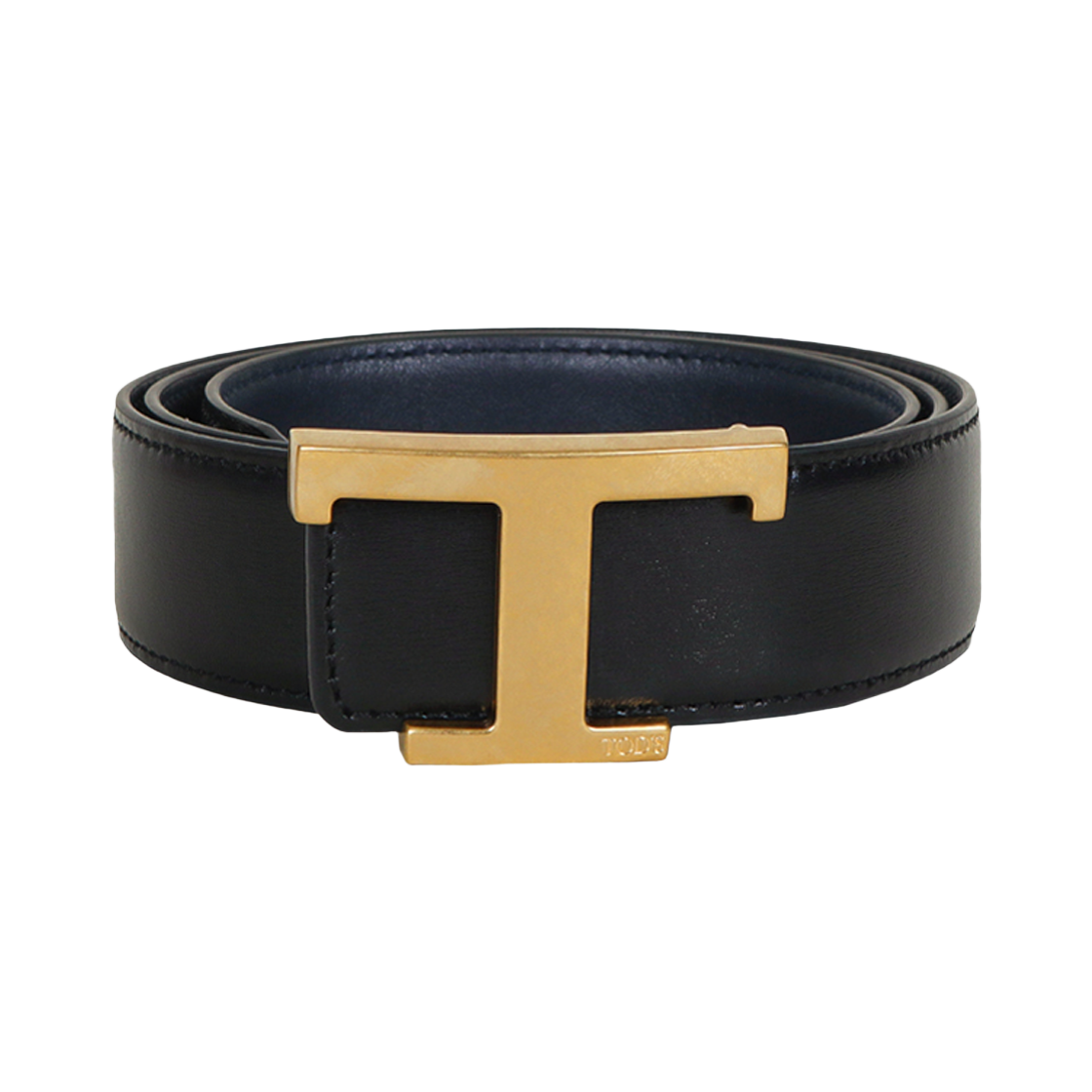 XCMCQR55100CPE 114X [15% 쿠폰] Tod's T Timeless Reversible Belt in Leather Blue Black