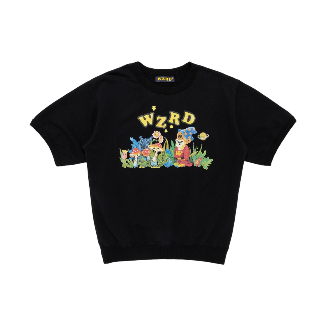 위저드 숏슬리브 스웨트셔츠 블랙(WZRD Short Sleeve Sweatshirt Black)