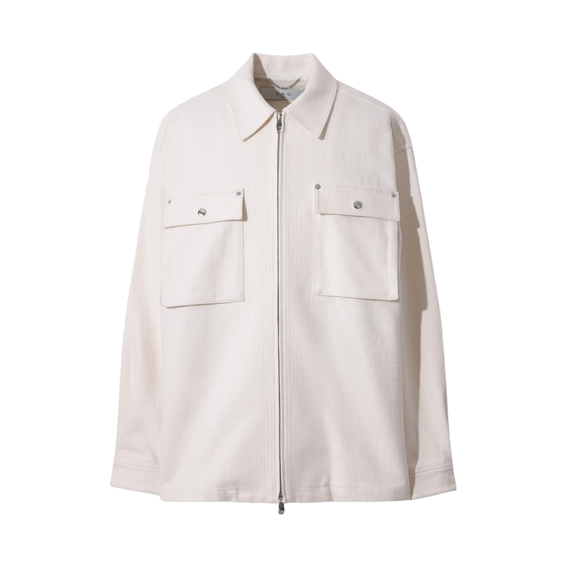 이로 에퓌르 울 미니멀 짚업 셔츠 화이트(Iro Epure Wool Minimal Zip-Up Shirt White) - 2