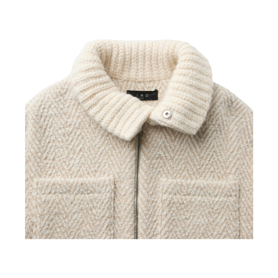 이로 사노비스웨트 니트 하이브리드 집업 자켓 아이보리(Iro Sanobspe Knit Hybrid Zip-Up Jacket Ivory) - 4