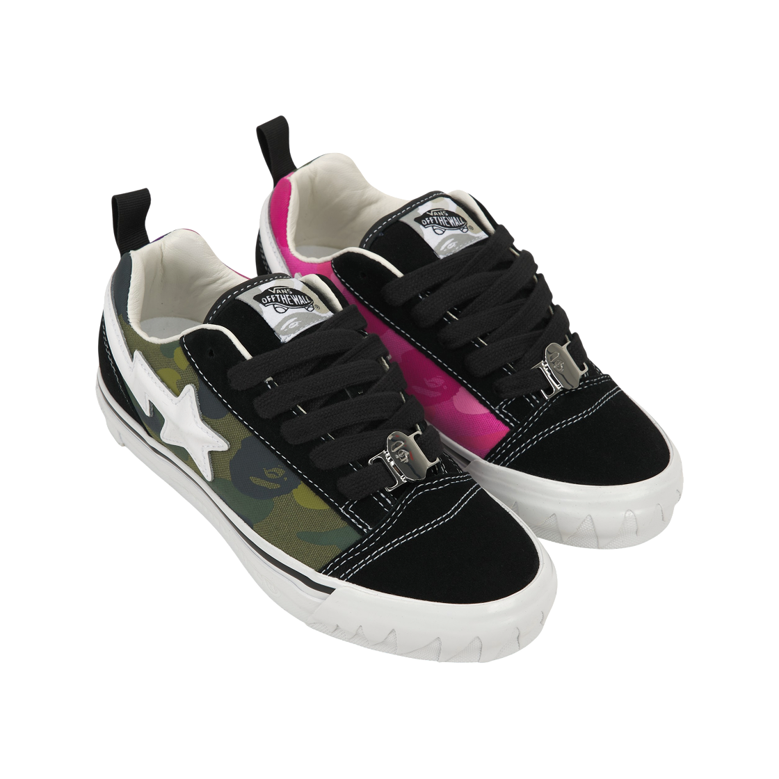 반스 x 베이프 프리미엄 뉴스쿨 카모 그린(Vans x BAPE Premium Knu-Skool Camo Green) - 4