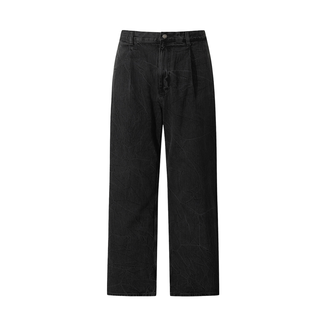 IQPDA25703BKX Iro Derive Denim Wide Side Tuck Pants Black