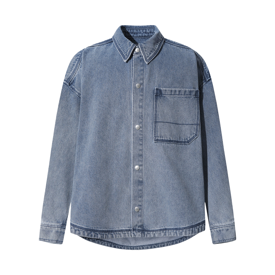 이로 머트 스웨트링 데님 셔츠 자켓 라이트 블루(Iro Mutt Spring Denim Shirt Jacket Light Blue)