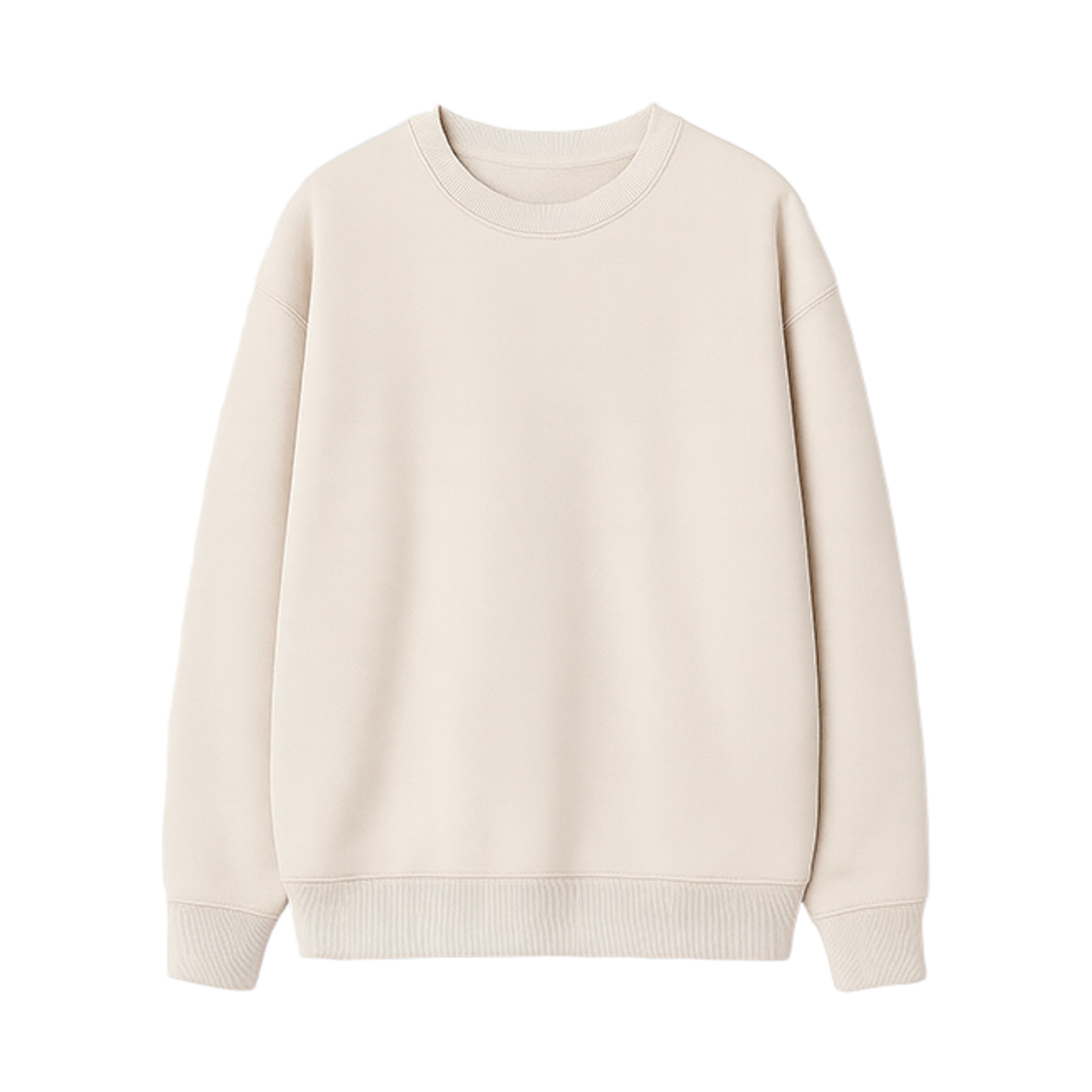 GCIN7300-크림 GCLIP Essential Crewneck Oversized Sweat Sweatshirt T-Shirt Cream