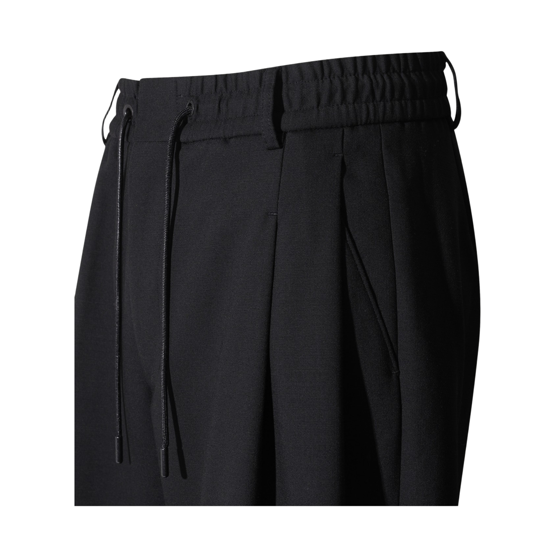 이로 퓌조 울혼방 캐롯핏 팬딩 슬랙스웨트블랙(Iro Fuseau Wool Blend Carrot Fit Banding Slacks Black) - 5