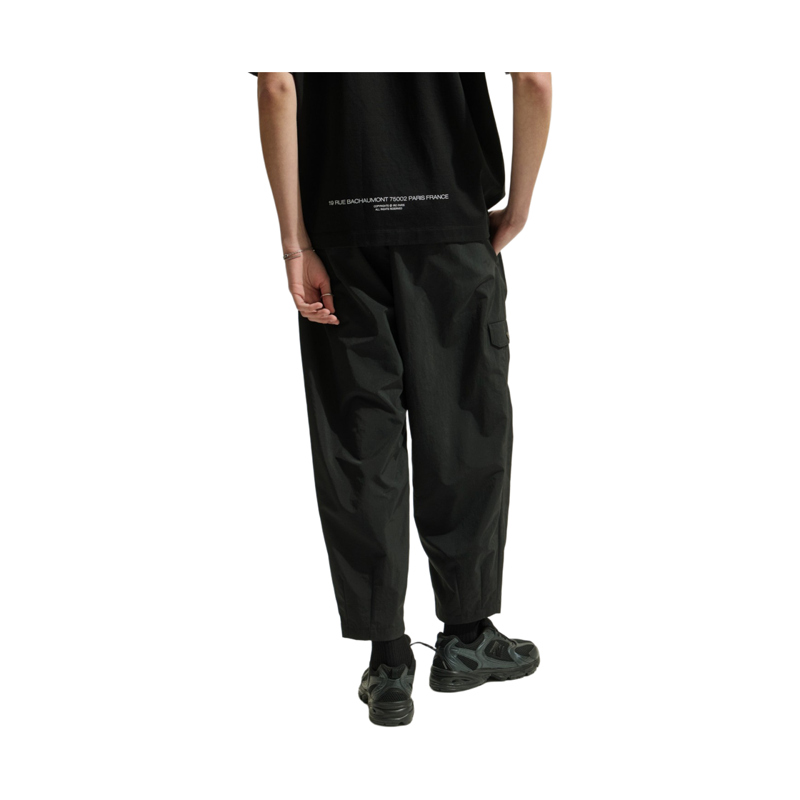 이로 옵스웨트르 나일론 캐롯핏 팬츠 블랙(Iro Obscur Nylon Carrot Fit Pants Black) - 5