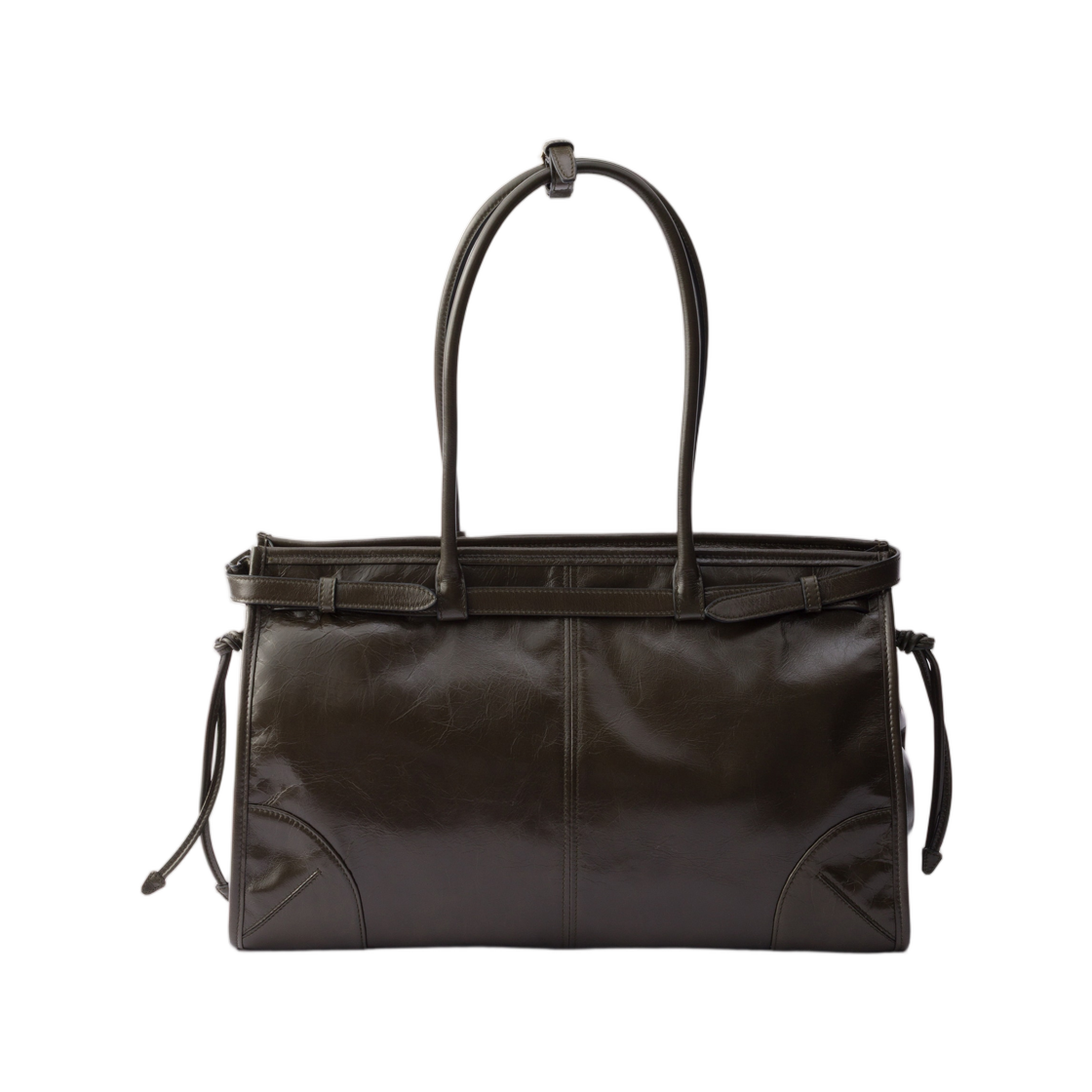프라다 보니 라지 레더 핸드백 포레스트(Prada Bonnie Large Leather Handbag Forest) - 2