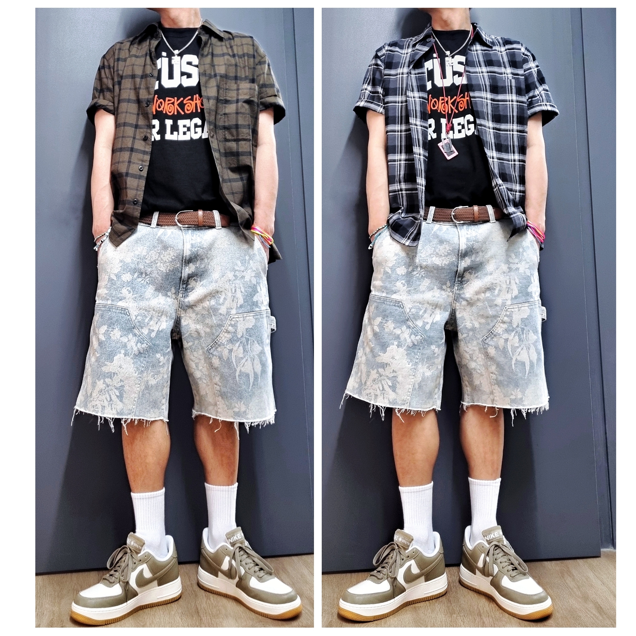 Stussy x Our Legacy Work Shop Pigment Dyed Collegiate T-Shirt Black, Nike Air Force 1 Low Gore-Tex Hangul Day 착용 스타일 - 1