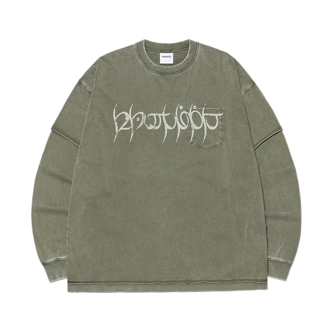 NMWF52LS10WHK NOMANUAL A.R Long Sleeve Tee Washed Khaki