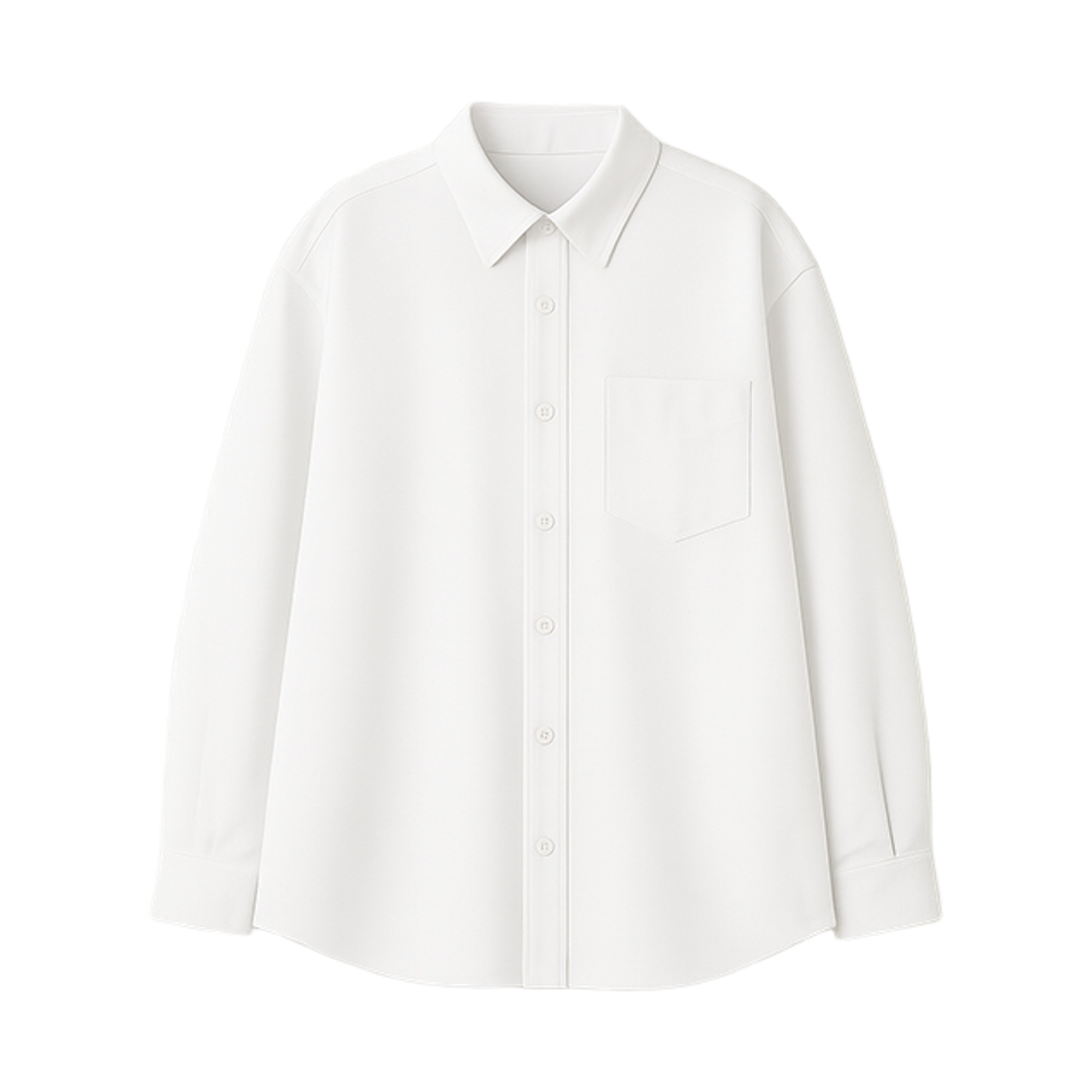 GCIN7924-화이트 GCLIP Essential Loose-Fit Oxford Shirt White