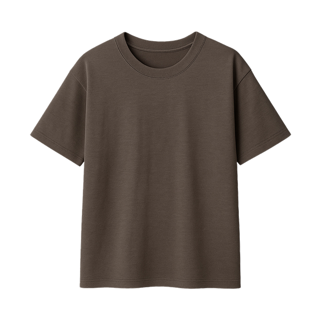 GCIN2030-코코아 GCLIP Essential Cotton Crewneck Loose-Fit T-Shirt Cocoa