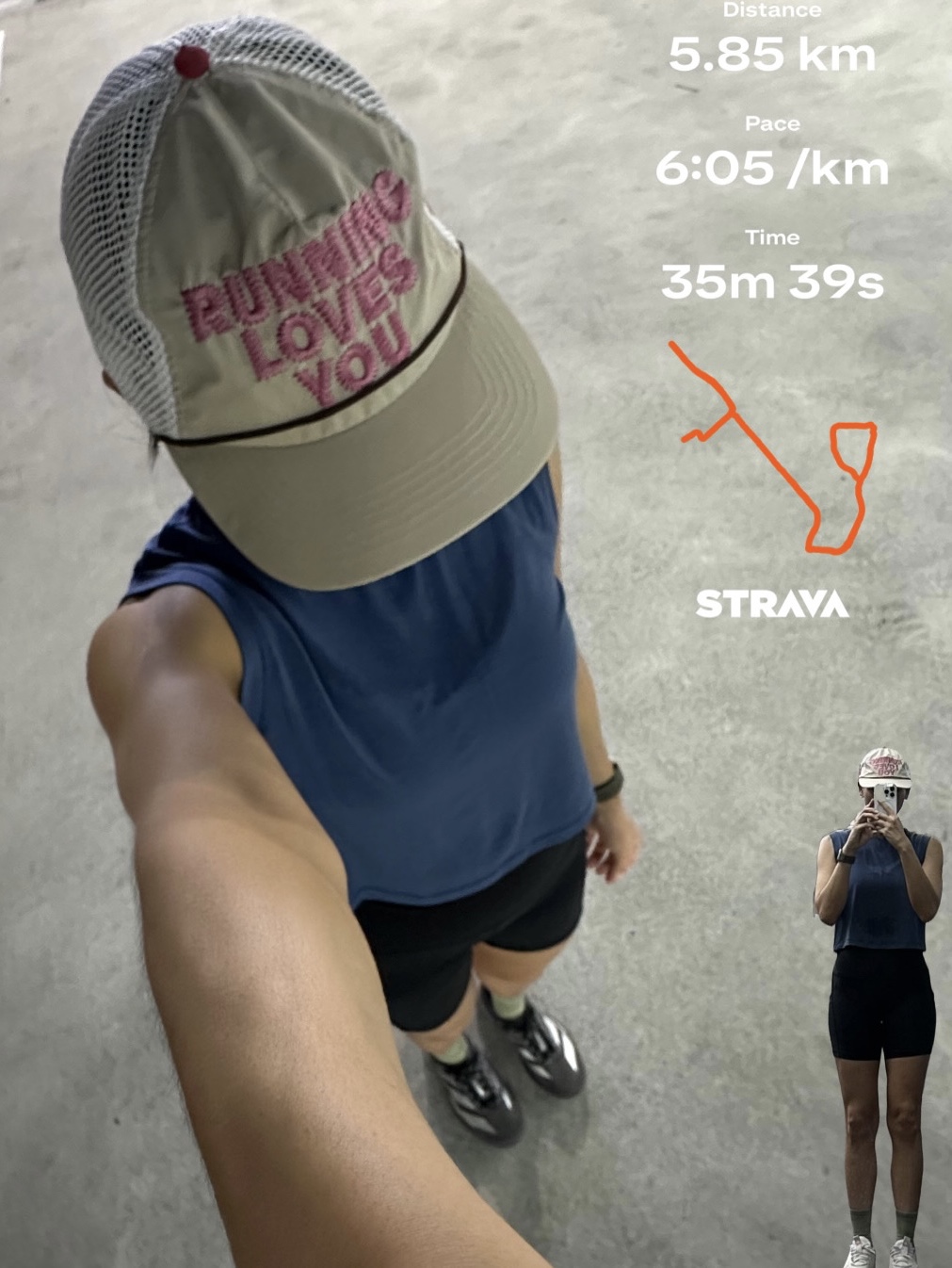 Alex Zono Running Loves You Trucker Hat OG Beige - CapeTown, (W) Lululemon Align Super High-Rise 6 Inch Shorts Black - Asia 착용 스타일 - 1