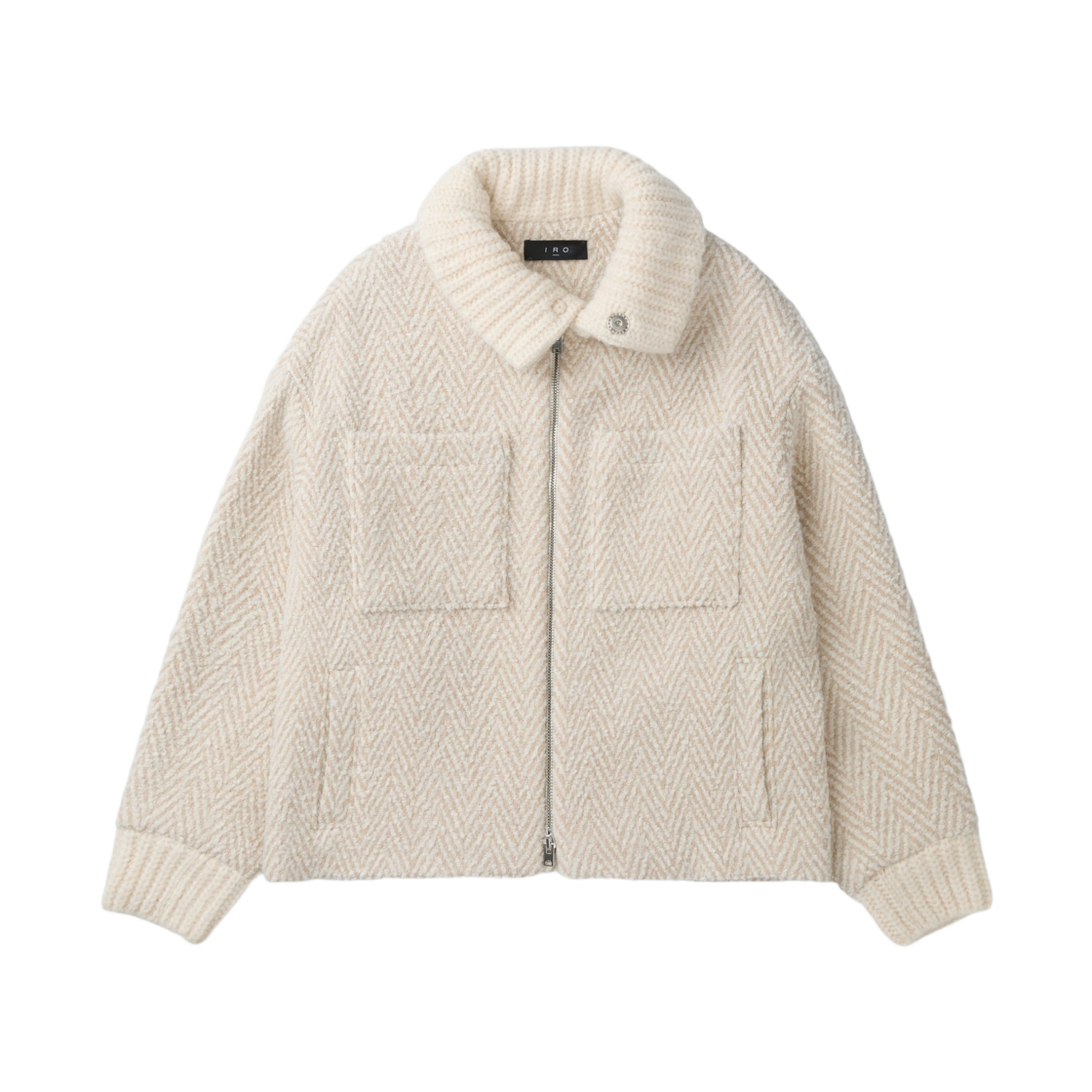이로 사노비스웨트 니트 하이브리드 집업 자켓 아이보리(Iro Sanobspe Knit Hybrid Zip-Up Jacket Ivory) - 2