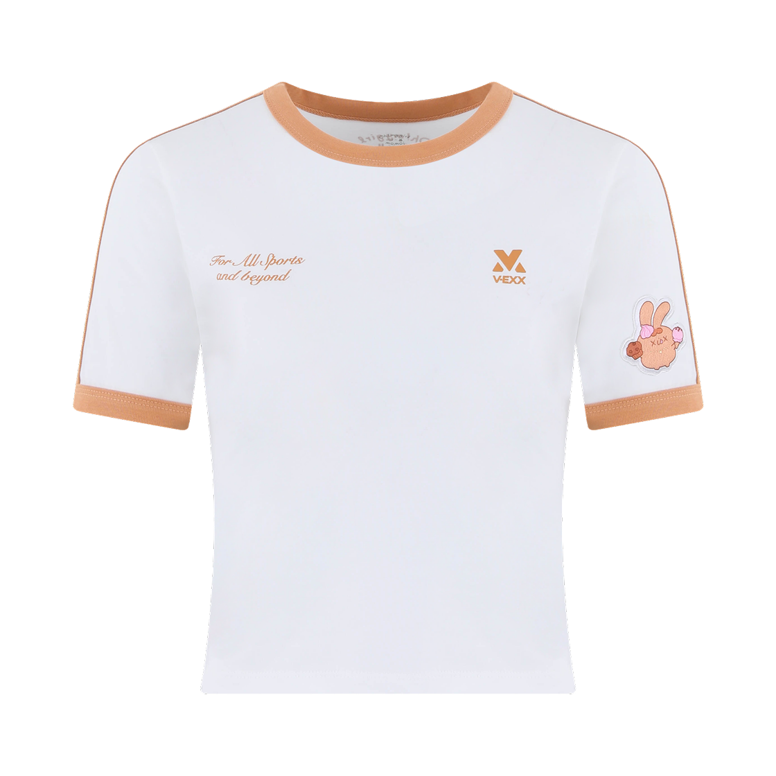 오마이걸 x 모모이 배색 크롭반팔 오렌지(Oh! my girl x momoi Color Crop Short Sleeve Orange) - 1