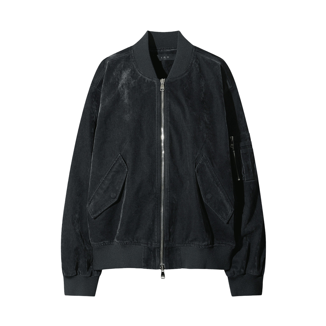 이로 볼 벨벳 MA-1 항공점퍼 다크 그레이(Iro Vol Velvet Ma-1 Bomber Jacket Dark Gray)