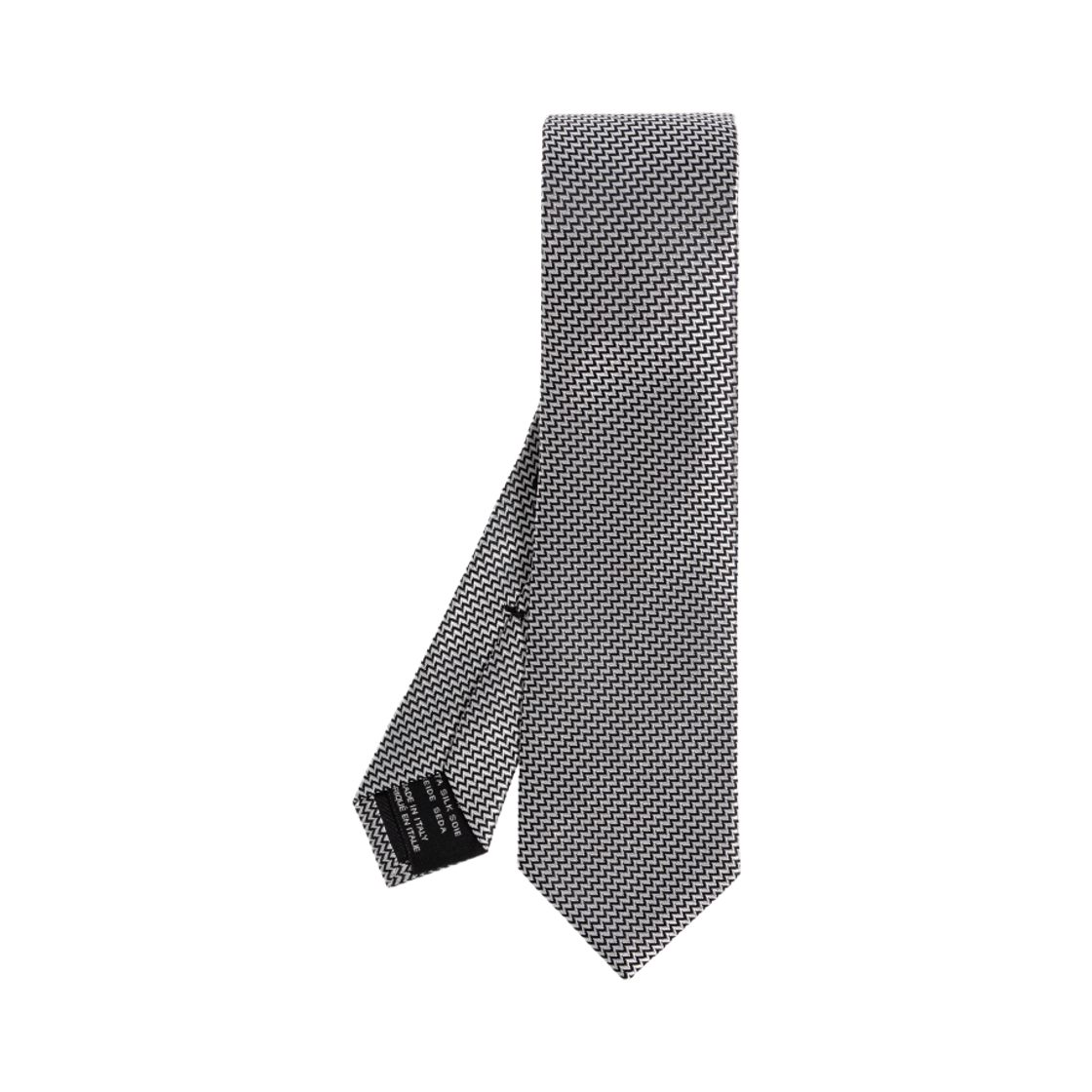 STI003-S0204-NWA Tom Ford Geometric Pattern Tie Grey