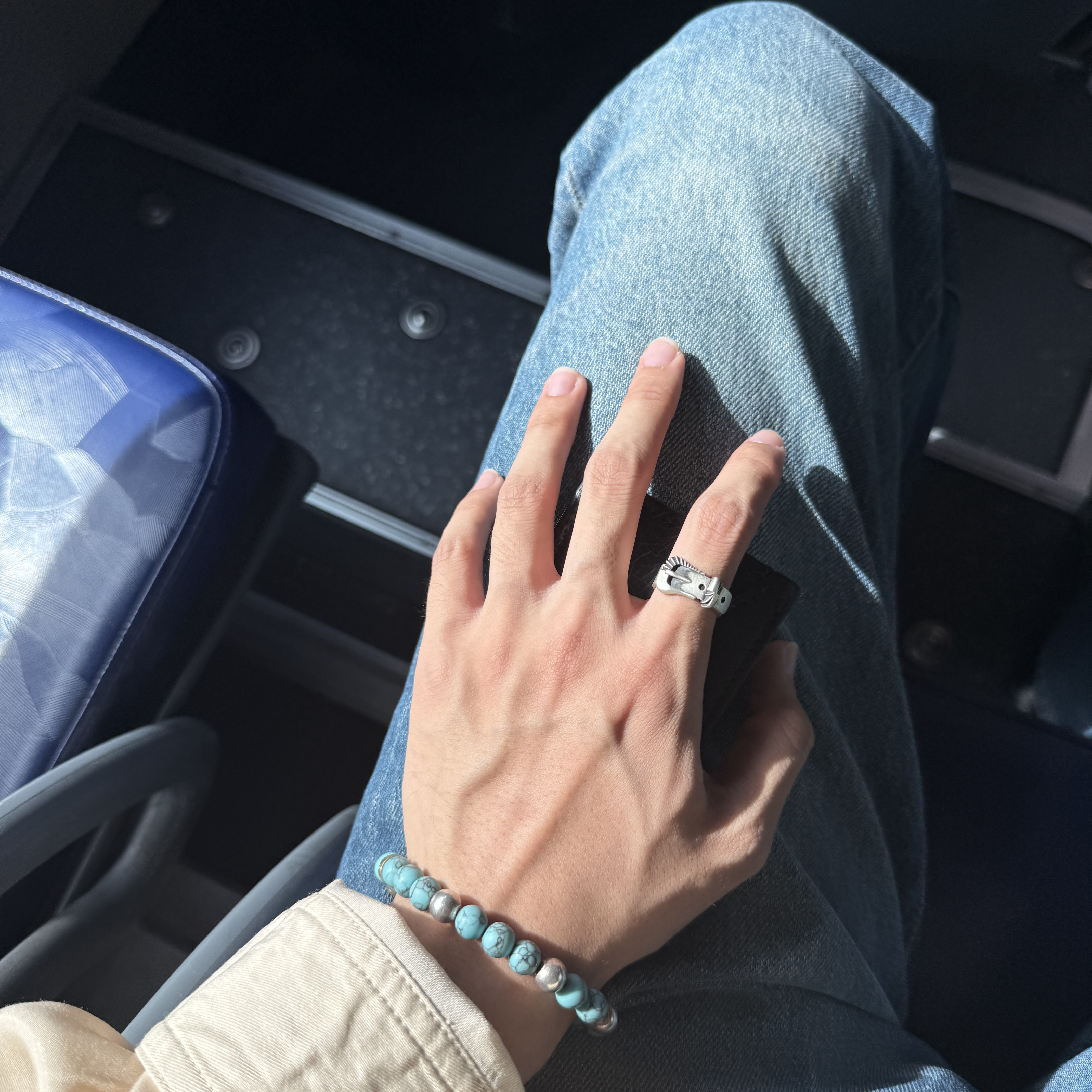 ERIIST Margarett Belt Ring S size, Levi's LVC 1955 Japan 501 Jean Blackjack Blue 착용 스타일