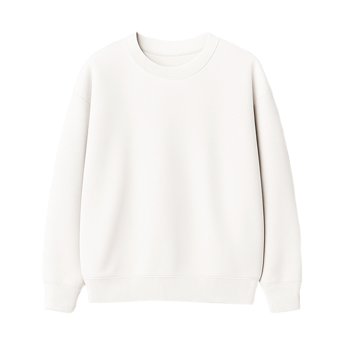 GCIN7300-화이트 GCLIP Essential Crewneck Oversized Sweat Sweatshirt T-Shirt White