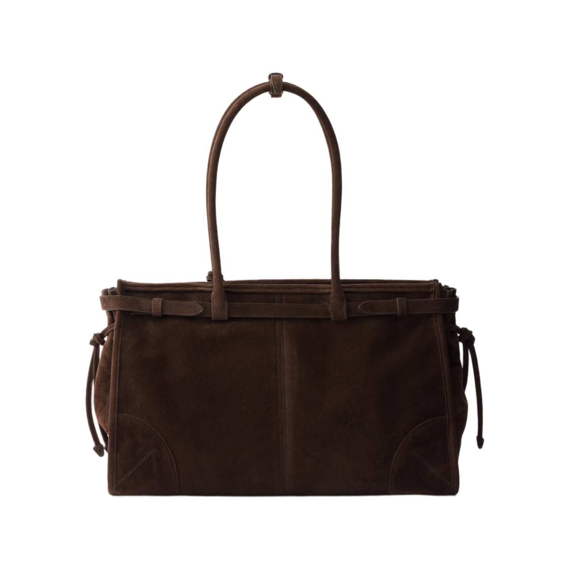 프라다 보니 라지 스웨이드 핸드백 다크 브라운(Prada Bonnie Large Suede Handbag Dark Brown) - 2