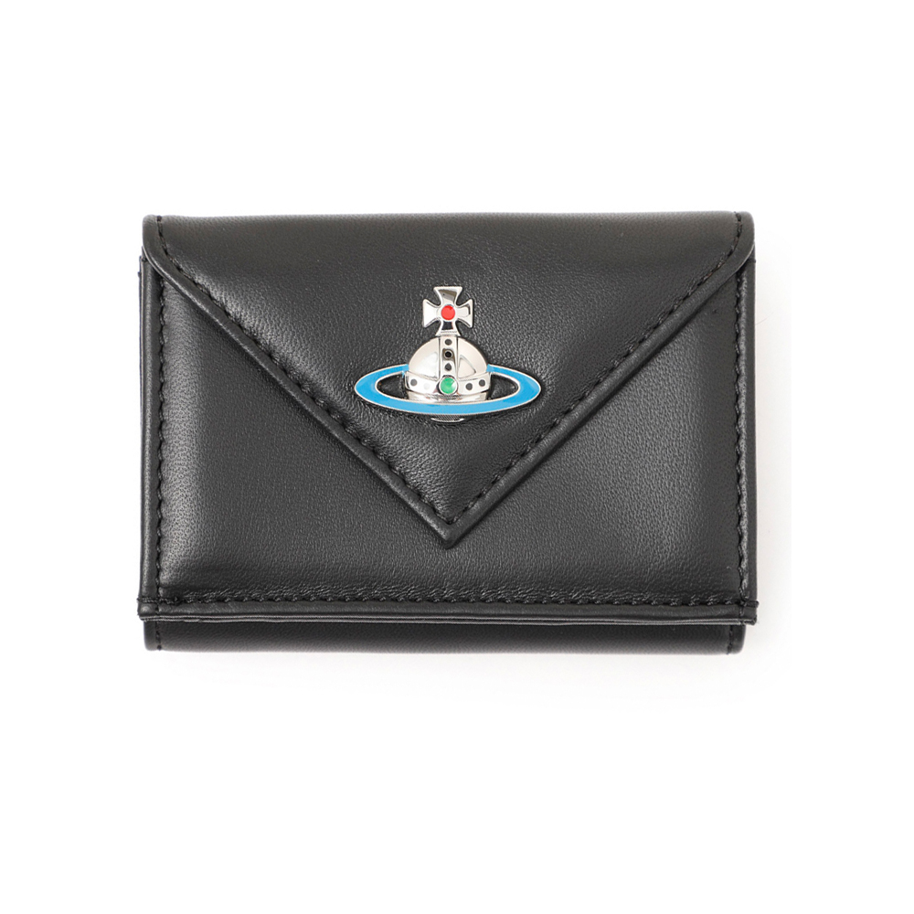 [25% 쿠폰] 비비안 웨스트우드 엔벨로프 오브 로고 반지갑 블랙([25% 쿠폰] Vivienne Westwood Envelope Orb Logo Bi-Fold Wallet Black) - 2
