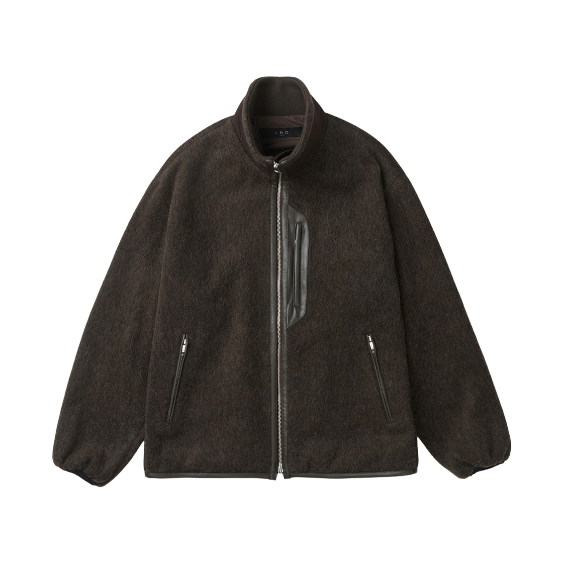 이로 뒤브 헤어리 집업 후리스웨트점퍼 브라운(Iro Duve Hairy Zip-Up Fleece Jumper Brown)