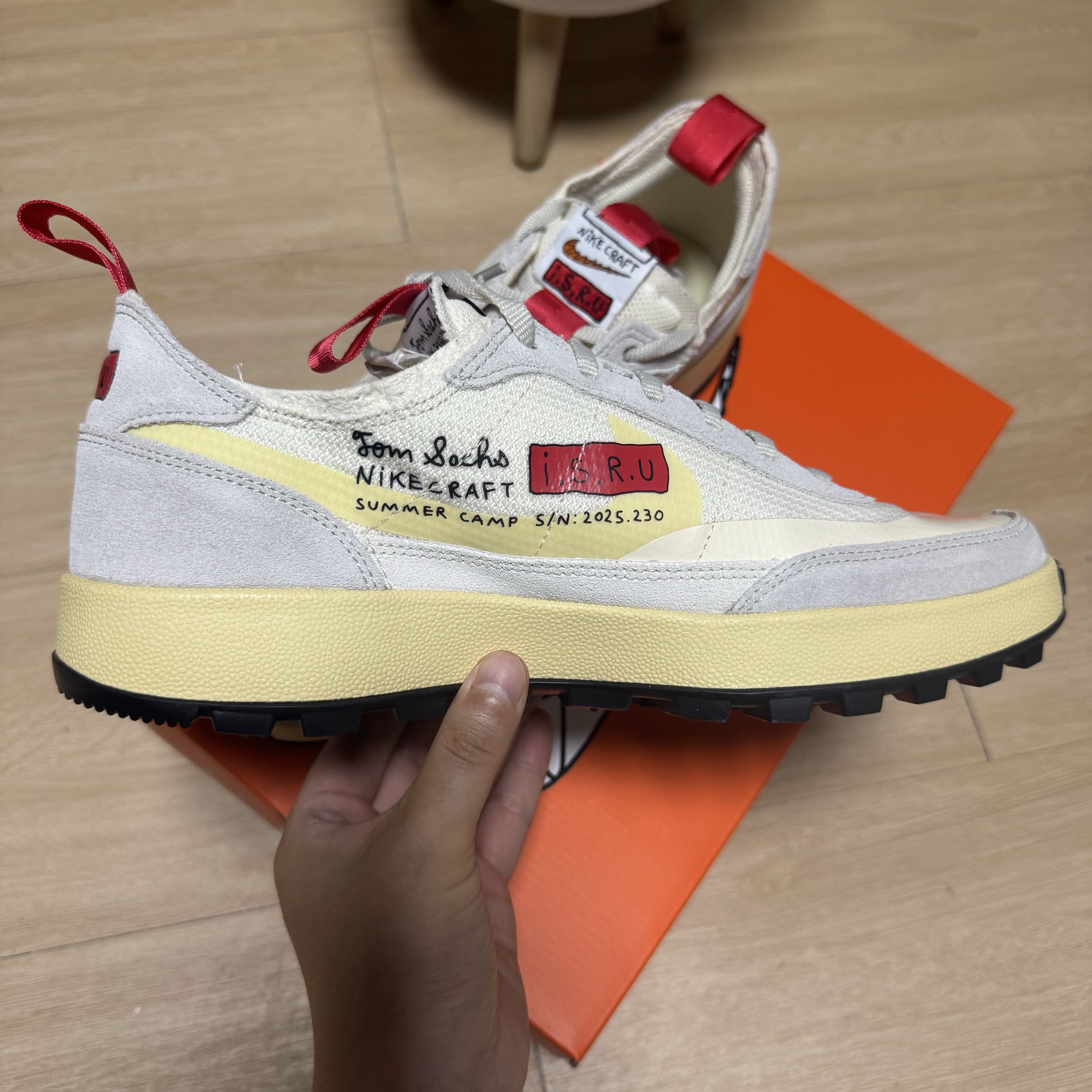 Nike x Tom Sachs General Purpose Shoe Grey Yellow 착용 스타일 - 3