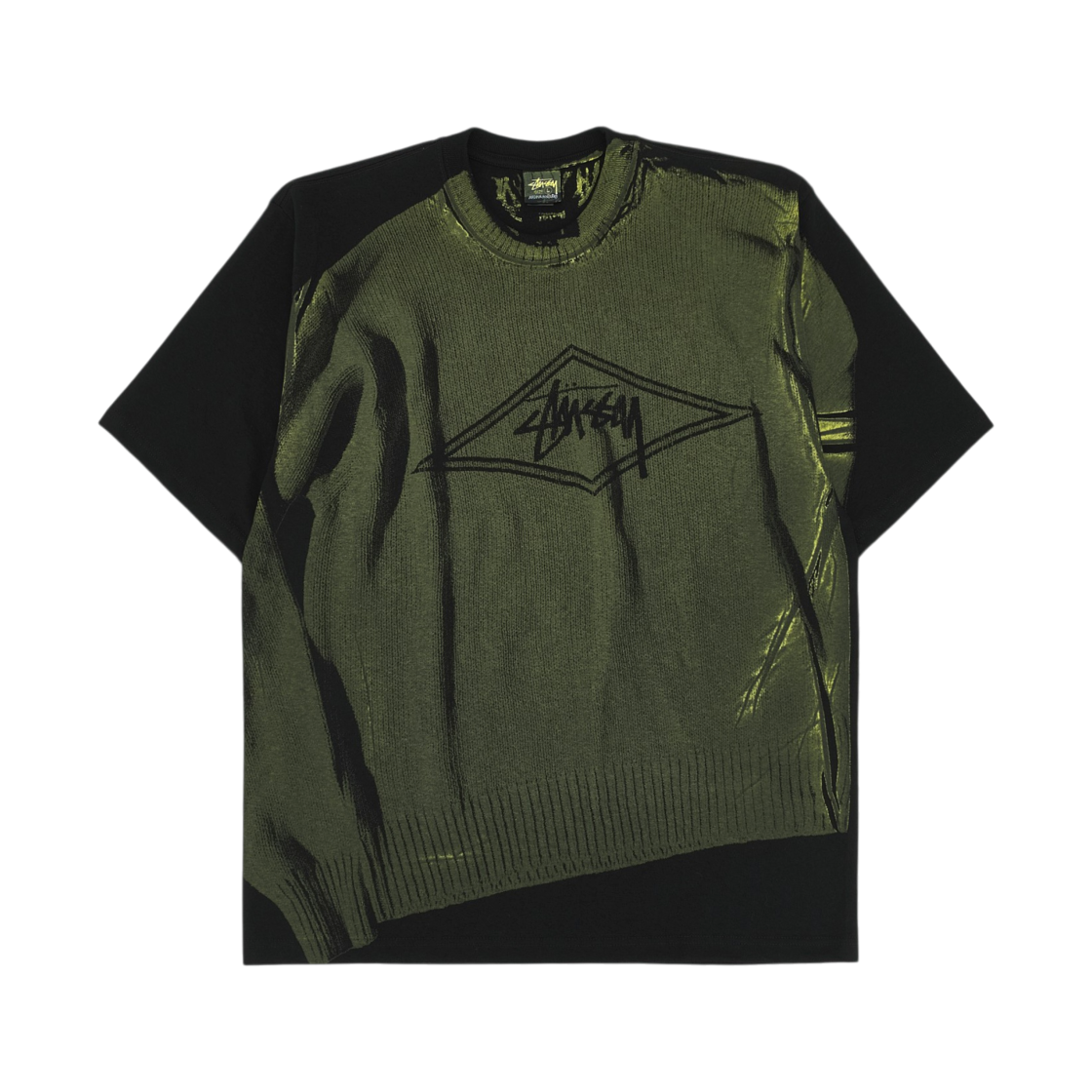 스투시 스웨터 티셔츠 블랙(Stussy Sweater T-Shirt Black)