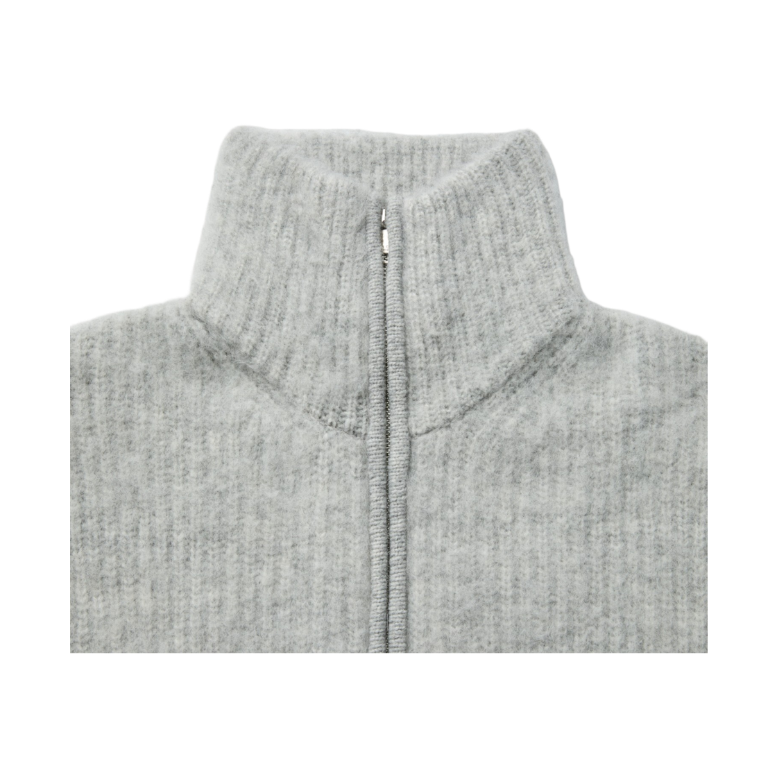 이로 오라 헤어리 집업 가디건 라이트 그레이(Iro Aura Hairy Zip-Up Cardigan Light Gray) - 4