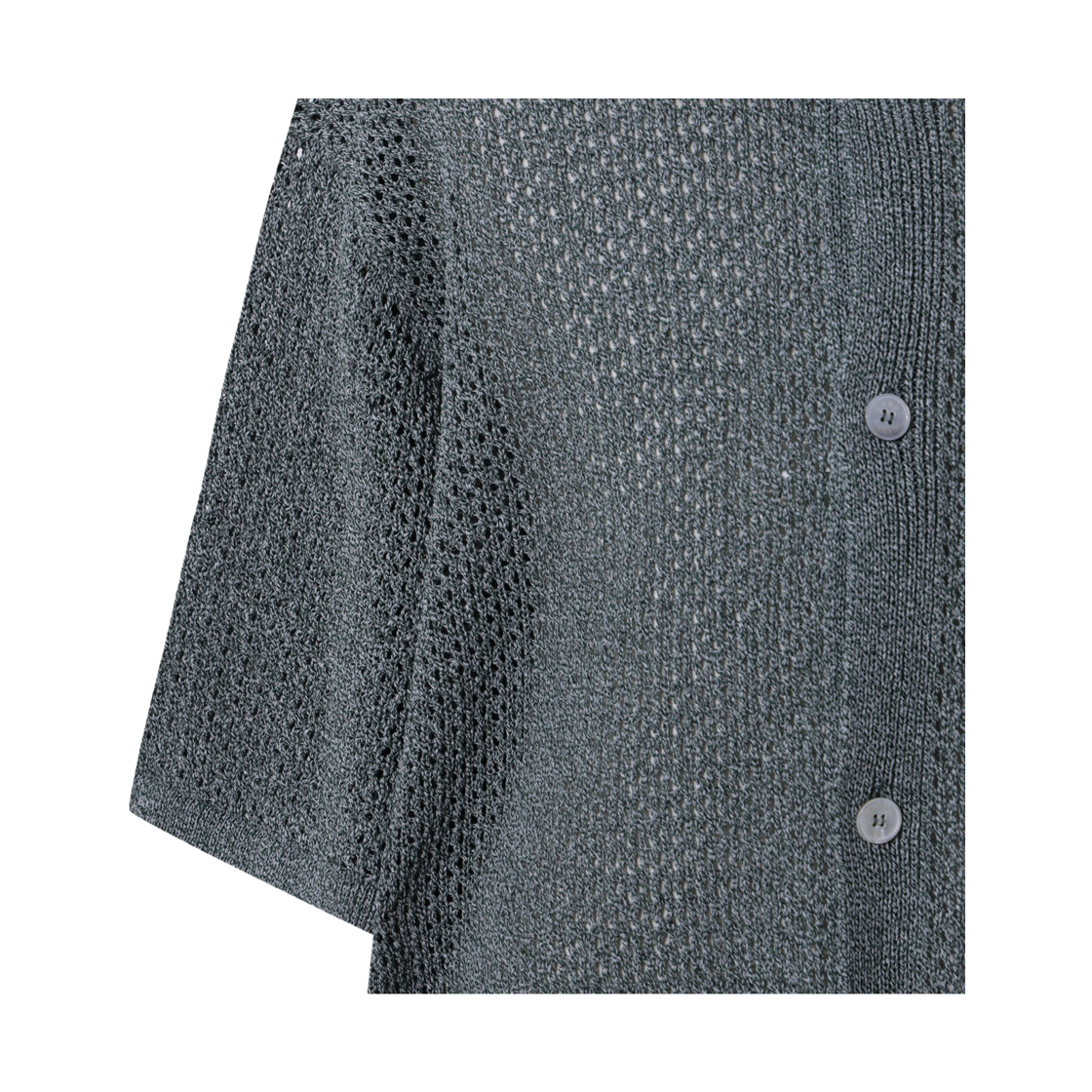 이로 엠버 반팔 카라 가디건 그린(Iro Ember Short Sleeve Collar Cardigan Green) - 5