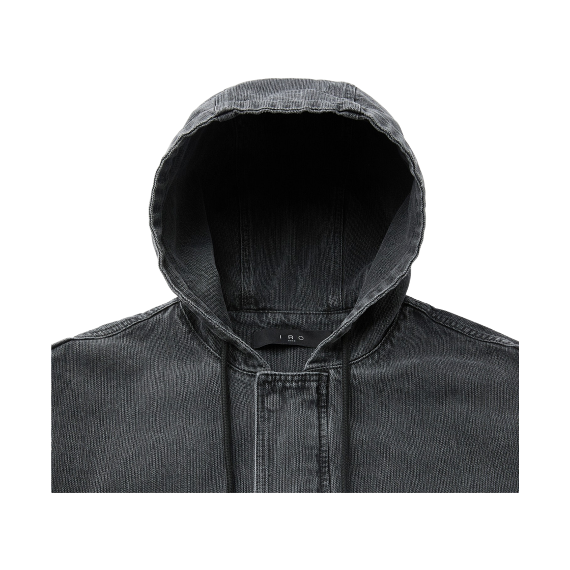이로 심 데님 후드 집업 셔켓 블랙(Iro Cime Denim Hood Zip-Up Shirt Jacket Black) - 4