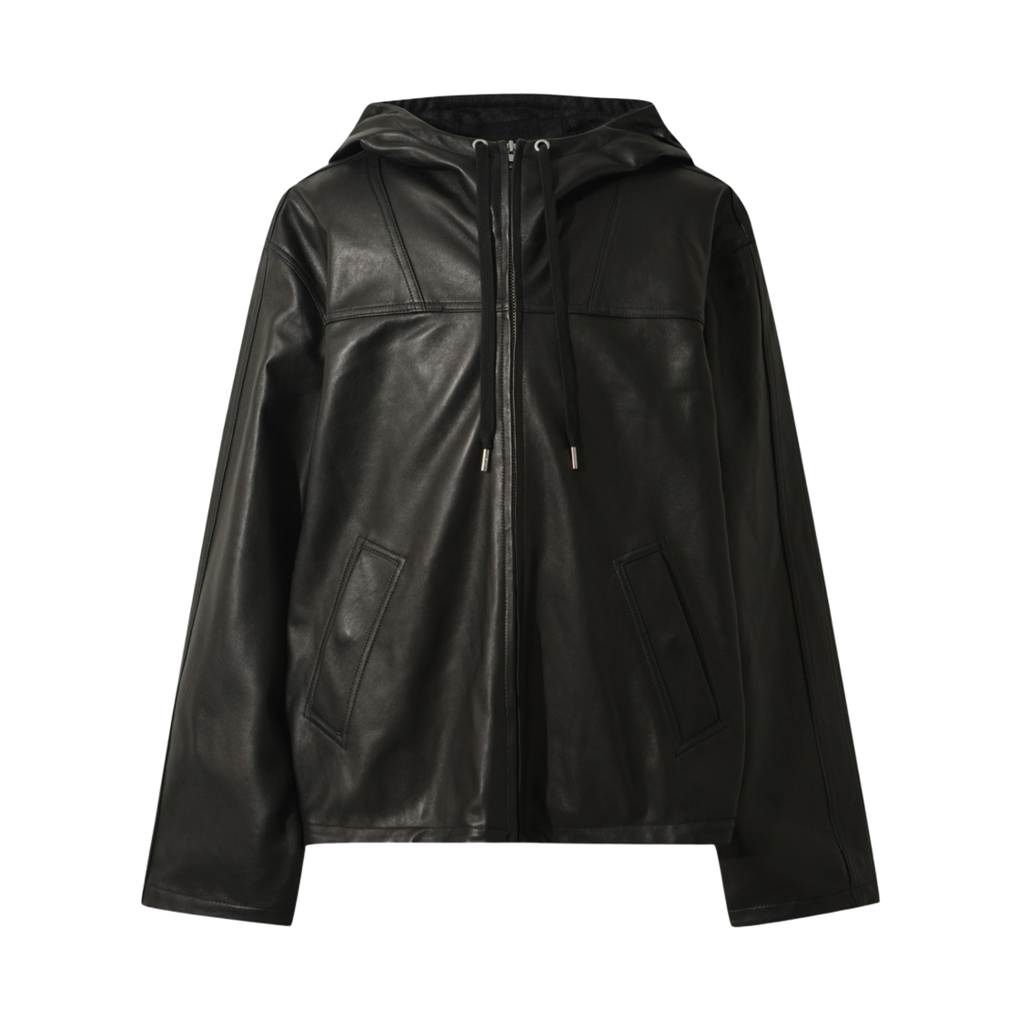 이로 세말 양가죽 울 본딩 후드 점퍼 블랙(Iro Cemal Lambskin Wool Bonding Hood Jumper Black) - 2