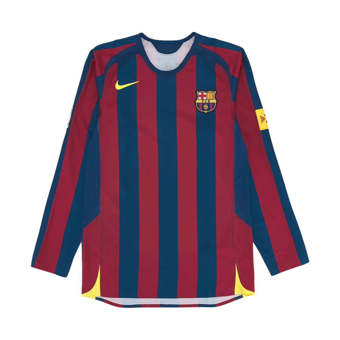 나이키 FC 바르셀로나 2005/06 레트로 사커 레플리카 롱슬리브 저지 (HQ1461-471) (논 마킹 버전)(Nike FC Barcelona 2005/06 Retro Soccer Replica Long-Sleeve Jersey (HQ1461-471) (Non Marking Ver.)) - 1